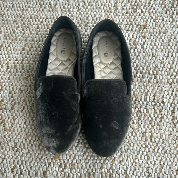 Birdies The Starling Velvet Flat Black Brown Women’s Slip On Loafers Size 7.5 - Picture 1 of 7